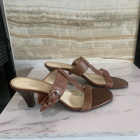Women’s AK ANN KLIEN iflex‎ Slip On Heeled Sandal Size 10 - Picture 1 of 14